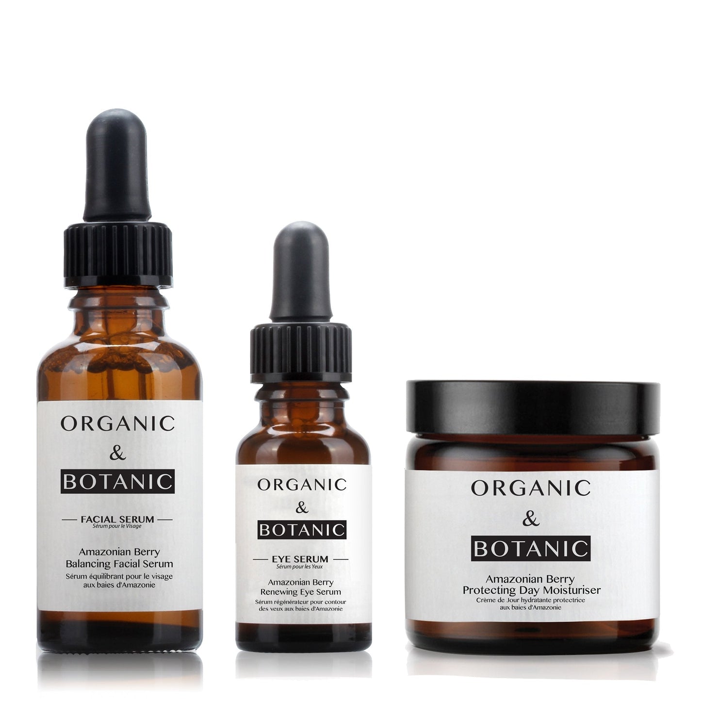 Amazonian Berry Balancing Facial Serum + Amazonian Berry Renewing Eye Serum + Amazonian Berry Protecting Day Moisturiser - Dr. Botanicals Skincare