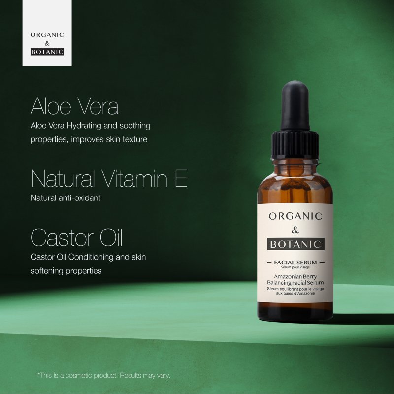 Amazonian Berry Serum with Hyaluronic Acid & Vitamin C - 30ml - Antioxidant - Rich, Hydrating, & Revitalizing for Radiant, Youthful Skin - Dr Botanicals