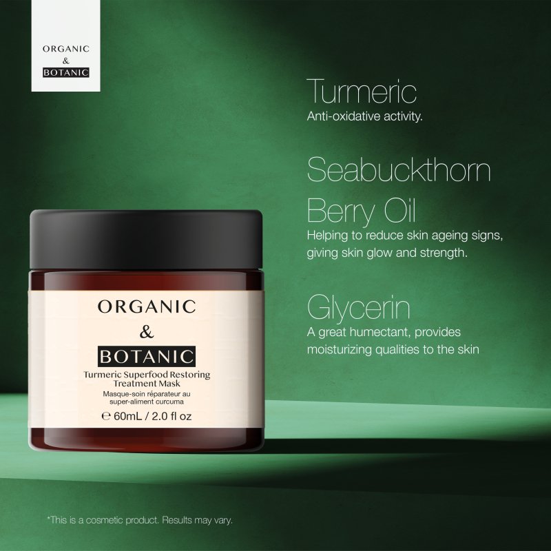 Turmeric Superfood Restoring Treatment Mask 60ml - Dr Botanicals